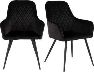 Moloo Silla de terciopelo negro (x2)