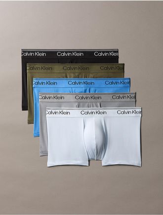 Calvin Klein Mens Microfiber Stretch 5-Pack Low Rise Trunk - Multi - XL
