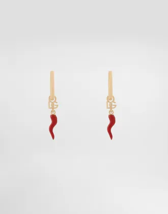 【ドルチェ＆ガッバーナ】Long earrings with dg multilogo Long earrings with DG multilogo Dolce & Gabbana Oro | Grifo210