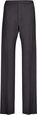 Givenchy Houtskool Wol Rechte Broek - Heren - Straight fit broeken - Zwart - M - Wol - Broeken