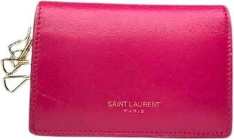 Saint Laurent Pre-owned Porta Chiavi in Pelle Liscia - - Pre-owned - Donna - Rosa - ONE SIZE