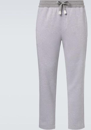 Brioni Cotton-blend jersey sweatpants