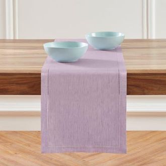 Solino Home Linen Table Runner for Dining Table, Holiday and Everyday Table Decor - Milan in Chambray Lavender at Nordstrom, Size Large