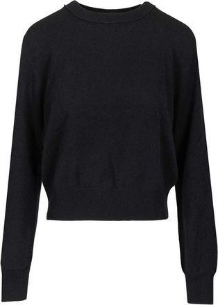 Lisa Yang Truien & Vesten, Dames, Blauw, M, Kasjmier, Cashmere Trui met Ronde Hals