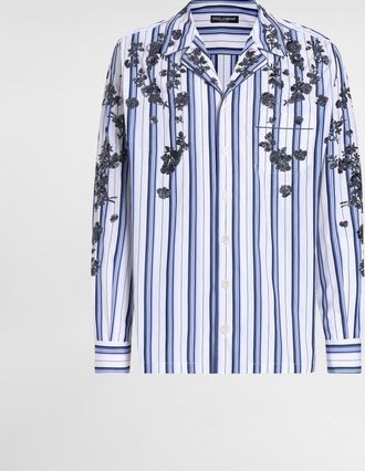 Dolce & Gabbana Cotton And Silk Vanity Shirt With Embroidery - Man Shirts Multi-colored 40