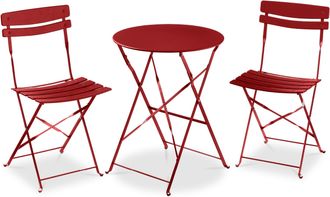 Best Choice Products 3-Piece Small Bistro Set, Folding Patio Furniture Set of 2 Chairs and Table