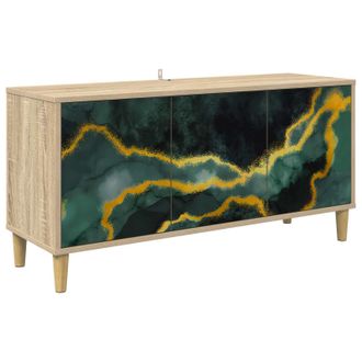 vidaXL Mueble De Tv Wijhe 102 X 33 X 50 Cm Sonoma Madera De Ingenier&iacute;a Vidaxl