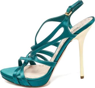 Miu Miu Sandali con incrocio 110mm - Verde