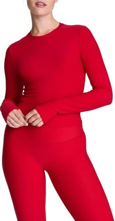 Spanx SPANXsmooth OnForm Long Sleeve Top in Spanx Red at Nordstrom, Size X-Large