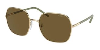 Prada PR 67XS Asian Fit ZVN01T Womens Sunglasses Gold Size 58