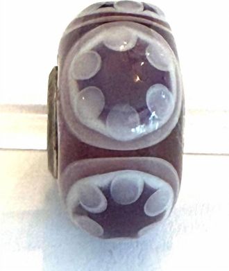 Trollbeads Womens Universal Charm Bead In Unique Purple/lilac/stars Bead