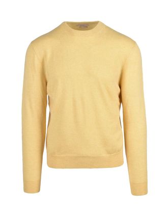 Daniele Fiesoli Finely Knit Cashmere Crewneck Sweater With Ribbed Cuffs