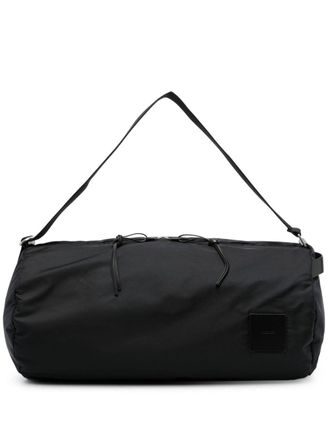 Jil Sander logo-patch circular duffle bag - Black