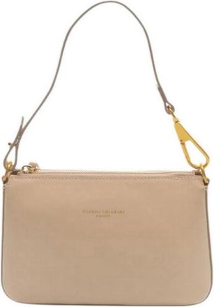 Gianni Chiarini Brooke Leren Tas in Beige - Dames - Schoudertassen - Beige - ONE Size - Leer - Tassen