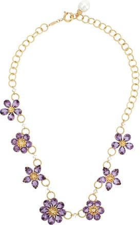 Dolce & Gabbana Collana Spring in oro giallo 18 carati con ametista, citrino e zaffiro