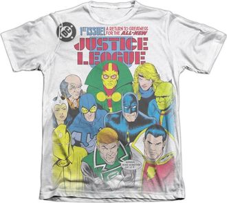 Gildan Justice League of America Return To Greatness Adult Poly/Cotton Short Sleeve Tee / T-Shirt