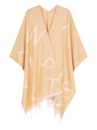 Twin-Set fringed cape - Orange