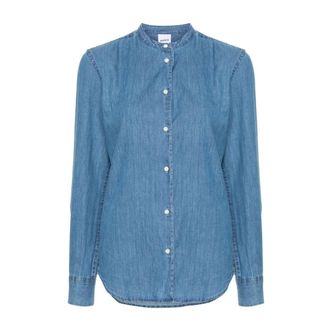 Aspesi Dames, Blouses & Shirts, Blauw, Maat: 2XS Denim