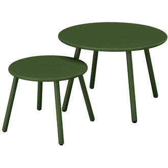 Vente-Unique Tavoli a scomparsa da giardino Metallo Kaki - MIRMANDE