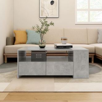 vidaXL Vidaxl - Mesa De Centro Madera De Ingenier&iacute;a Gris Hormig&oacute;n 102x55x42 Cm