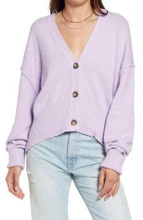 Free People Found My Friend Cardigan in Frozen Grape at Nordstrom Rack, Size X-Small