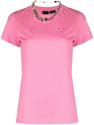 Pinko T-shirt con ricamo - Rosa