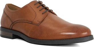 Dune London Mens Soreen - Leather Lace Up Gibson Shoes - Tan - Size UK 12