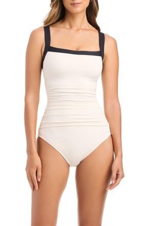 Bleu Rod Beattie Square Neck One-Piece Swimsuit in Coconut Water at Nordstrom, Size 10