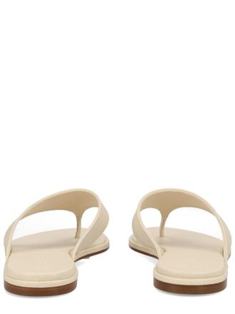 Aeyde Leather Thong Thong Sandal - Ivory