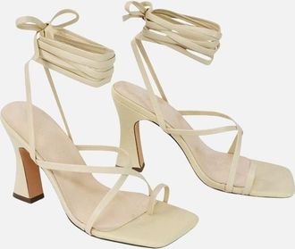 XY London Womens XY London Womens/Ladies Dylan Lace Up High Block Heel Sandals - Pink - Size: 3