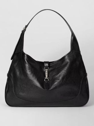 Gucci shoulder bag textured leather top handle strap