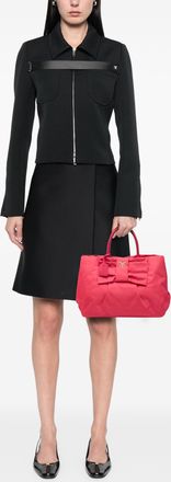 Prada Pre-owned Womens Tessuto Fiocco Bow Tote - Light Pink Textile - One Size