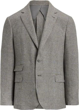 Ralph Lauren Purple Label Blazer monopetto in pied-de-poule - Grigio