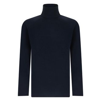 Roberto Collina Turtlenecks, male, Blue, Size: XL High Neck Sweater