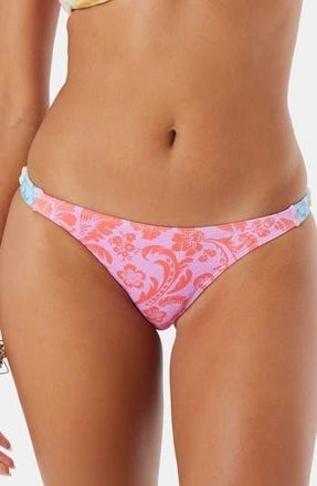 Roxy Tapestry Patchwork Side Tab Bikini Bottoms in Purple Multi at Nordstrom Rack, Size X-Large