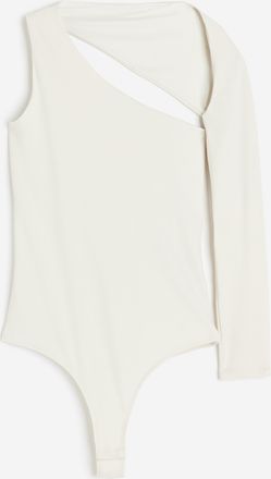 H&M Asymmetrischer Tangabody - Cremefarben