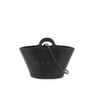 Marni Black Leather Small Tropicalia Bag