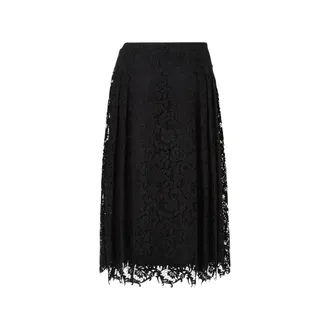 Fendi Lace Pleated Midi Skirt
