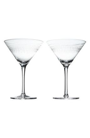 The Vintage List Set of 2 Crystal Martini Glasses in Ovals at Nordstrom Rack
