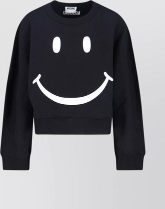Moschino graphic crew neck long sleeve sweatshirt