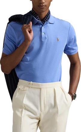 Polo Ralph Lauren Solid Cotton Jersey Polo in Fall Blue at Nordstrom, Size Xx-Large