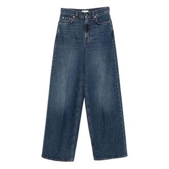 Toteme Wide Leg Denim - Dames - Loose Fit Jeans - Blauw - W27 - Denim - Jeans