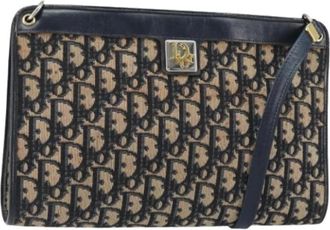 Dior Pre-owned Cross Body Bags, female, Beige, Size: ONE SIZE Pre-owned Vintage trotter shoulder bag