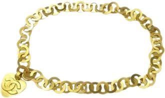 Chanel Pre-owned Metalen Riem - Dames - Vintage Accessoires - Geel - ONE Size - Vintage