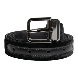 Dolce & Gabbana Metal Buckle Classic Belt - male - Dolce & Gabbana - Belts - Black - ONE SIZE - Accessories