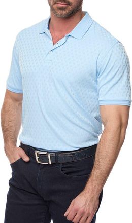 Robert Graham Elias Basket Weave Polo in Light Blue at Nordstrom, Size Xx-Large