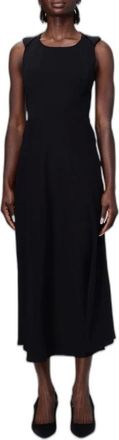 A|X Armani Exchange Cr&ecirc;pe Midi Jurk - Dames - Jurken - Zwart - Maat: XS Poliester