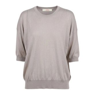 Jucca Round-neck Knitwear, female, Beige, Size: XS Maglia in cotone