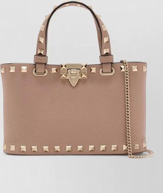 Valentino mini bag studded design top handle chain