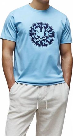 Psycho Bunny Toby Graphic Tee In Light Blue